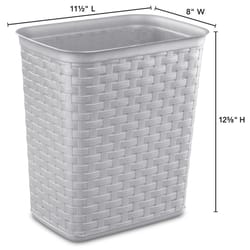 Sterilite 3.4 gal Brown Polypropylene Weave Wastebasket