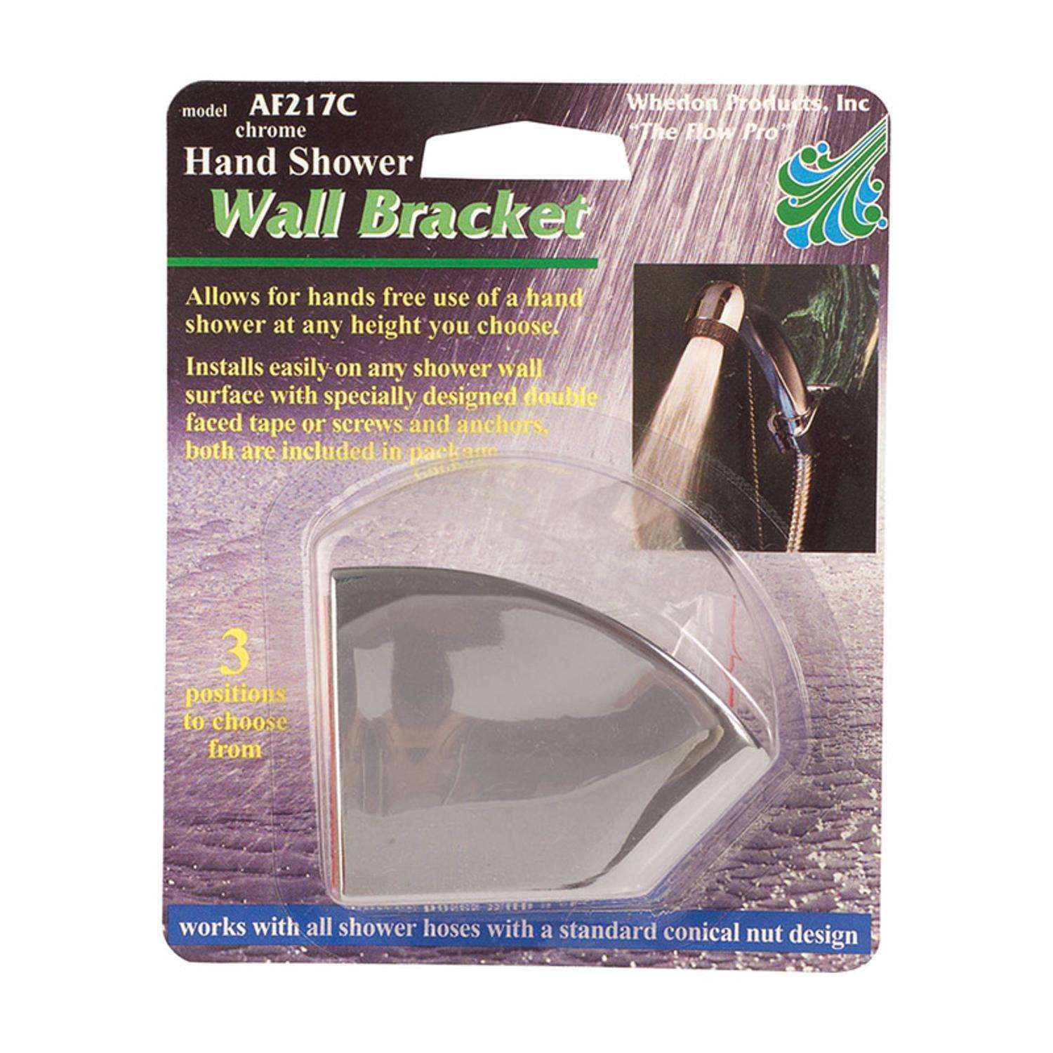 Whedon Chrome Plastic 2 in. Shower Wall Mount Bracket Ace Hardware