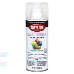 Krylon ColorMaxx Gloss Crystal Clear Paint + Primer Spray Paint 12 oz