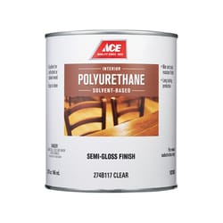 Ace Semi-Gloss Clear Solvent-Based Polyurethane Wood Finish 1 qt