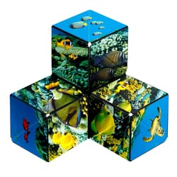 Shashibo Explorer Series Undersea Magnetic Puzzle Cube Blue 12 pc