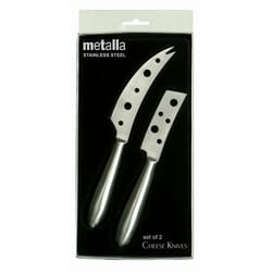 Prodyne Metalla 4.25 in. L Stainless Steel Cheese Knife Set 2 pc