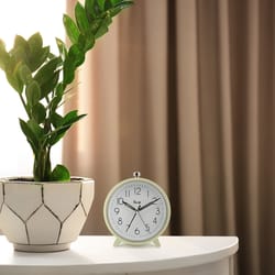 La Crosse Technology Equity 4.25 in. White Alarm Clock Analog Battery Operated