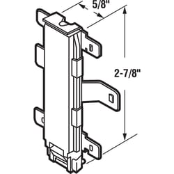 Prime-Line 0.63 in. D X 2.88 in. L Zinc-Plated Gold Steel Door Guide 2 pc