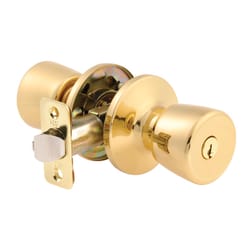 Ace Tulip Polished Brass Entry Lockset 1-3/4 in.