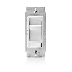 Leviton Decora SureSlide White 600 W Slide Dimmer Switch 1 pk