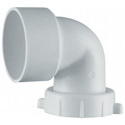 PlumbCraft 1-1/2 in. Slip in. Plastic 90 Degree Elbow 1 pk