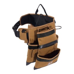 Carhartt Rain Defender 11 pocket Polyester Tool Belt Brown 52 55 in.