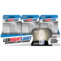 Blazing LEDz 6.25 in. H X 3.5 in. W X 1.5 in. L Clear/White Ceramic/Plastic Night Light