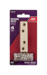 Ace 3 in. H X 0.625 in. W X .87 in. L Bright Brass Mending Brace