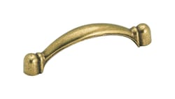 D Pull Cabinet Handle 90mm Polished Brass