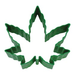 R&M International Marijuana Leaf 4 in. W X 4 in. L Cookie Cutter Green 1 pc