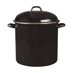 Graniteware Steel Stock Pot 8 qt Black