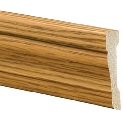 Inteplast Building Products 11/16 in. H X 2-3/8 in. W X 7 ft. L Prefinished Ultra Oak Polystyrene Ca