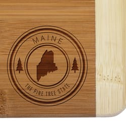 Totally Bamboo State Stamp 8 in. L X 5.75 in. W X 0.5 in. Bamboo Cutting Board