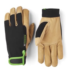 Hestra JOB Unisex Indoor/Outdoor Work Gloves Black/Tan S 1 pair