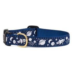 Up Country Navy Rockets Nylon Dog Collar Medium