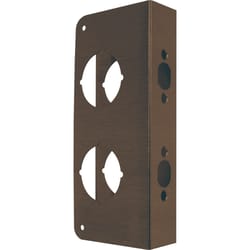 Prime-Line 9 in. H X 3.875 in. L Antique Brass Brass Lock and Door Reinforcer