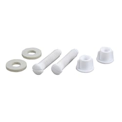 Ace Toilet Seat Hinge Bolts White Plastic