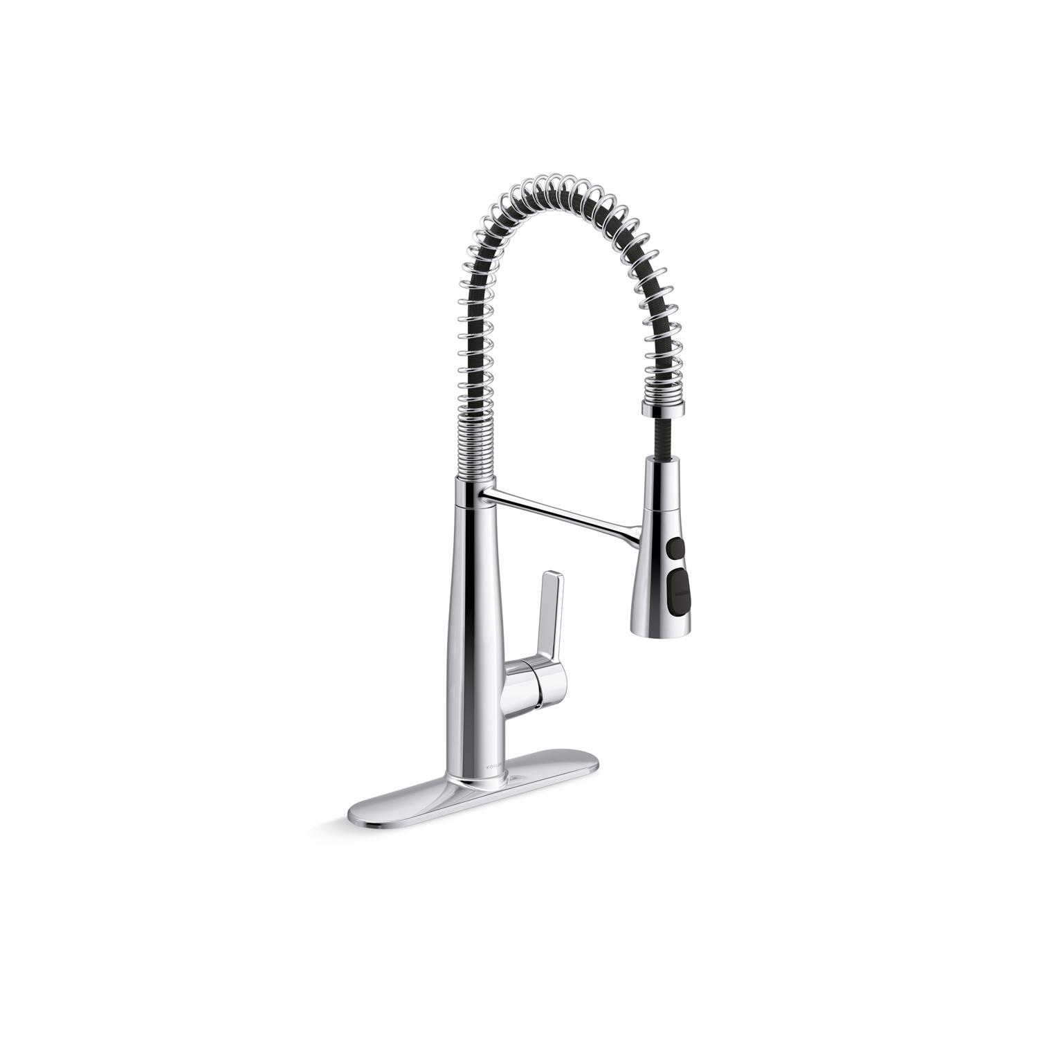 Kohler Leste One Handle Polished Chrome Pull-Down Kitchen Faucet