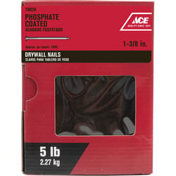 Ace 1-3/8 in. Drywall Phosphate-Coated Carbon Steel Nail Cupped Head 5 lb