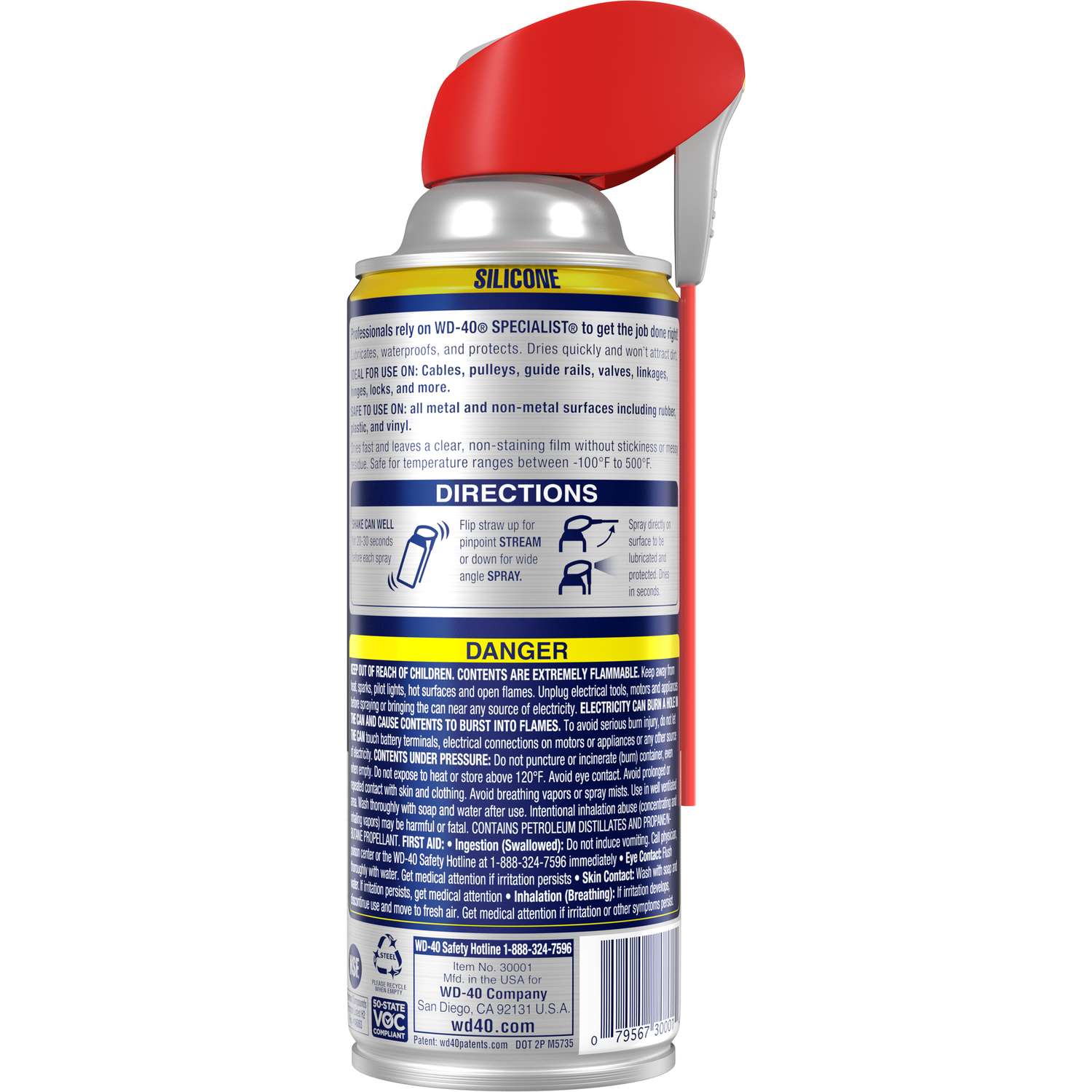 WD-40 300011 Specialist Water Resistant Silicone Lubricant Spray