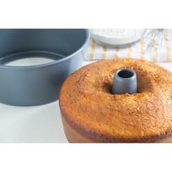 Fox Run 10 in. W Angel Food Cake Pan Gray