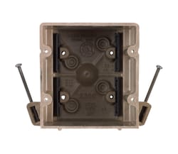 Allied Moulded 3-3/4 in. Square Fiberglass 2 gang Switch Box Beige