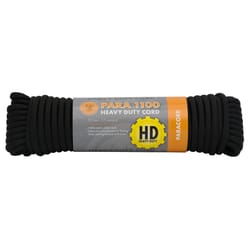 UST Brands Para 1100 50 ft. L Black Braided Nylon Paracord