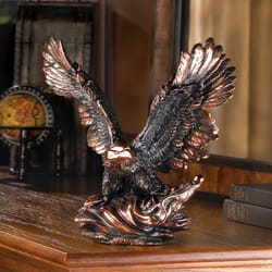 Accent Plus 11.5 in. H X 4.75 in. W X 9.25 in. L Majestic Eagle Poly Resin Decorative Figurine