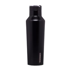 Corkcicle Sport Canteen 20 oz Matte Black BPA Free Sports Water Bottle w/Straw