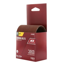 Ace 18 in. L X 3 in. W Aluminum Oxide Sanding Belt 120 Grit Fine 2 pc