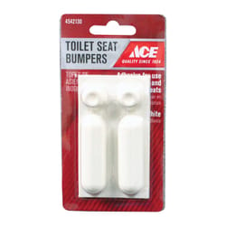 Ace Toilet Seat Bumpers White Plastic