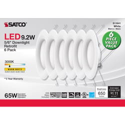 Satco Nuvo White 5-6 in. W Plastic LED Retrofit Downlight 9.2 W