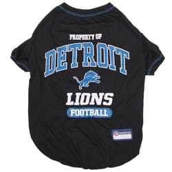Pets First NFL Black Detroit Lions Dog T-Shirt Medium