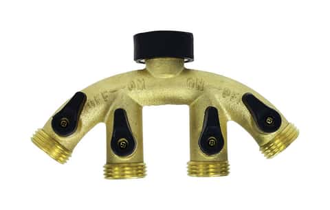 Gilmour 5/8 in. Brass Threaded Male 4-Way Shut-off Valve Gilmour 5/8 in. Brass Threaded Male 4-Way Shut-off Valve