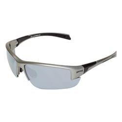 Hercules 7 Metallic Semi Rimless Safety Sunglasses Flash Mirror Lens Gray Frame 1 pc