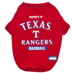 Pets First Team Colors Texas Rangers Dog T-Shirt Medium