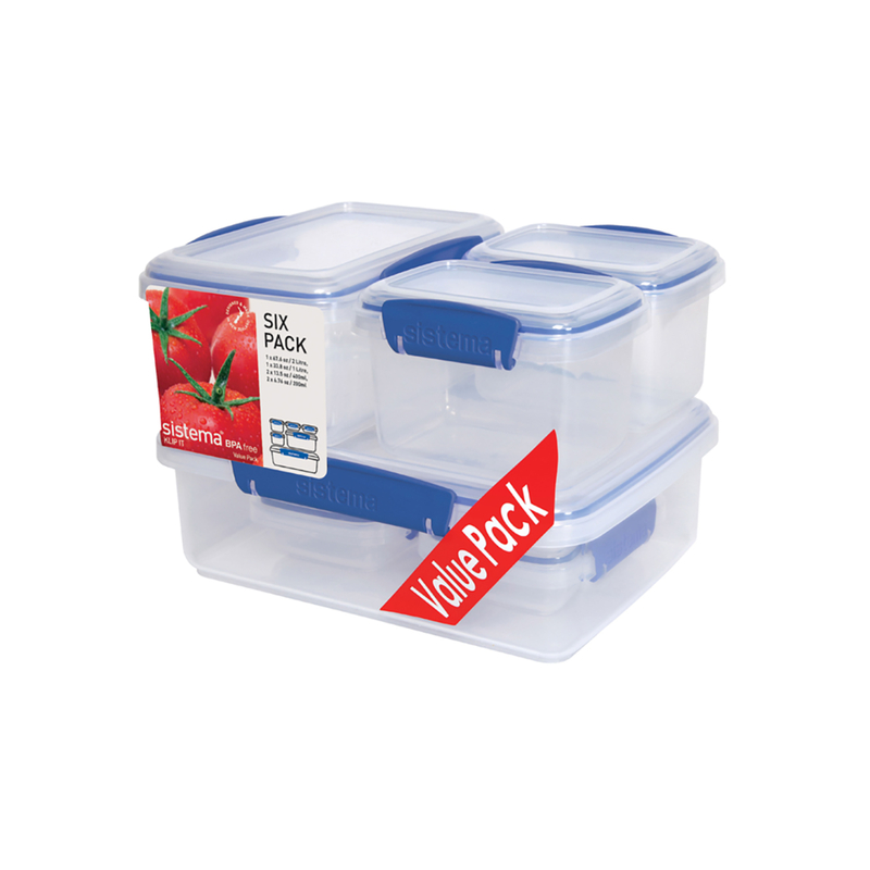 Sistema Klip It Clear Food Storage Container Set 6 pk - Ace Hardware