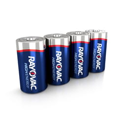 Rayovac High Energy D Alkaline Batteries 4 pk Carded