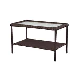 Living Accents  Brown  Rectangular  Glass  Coffee Table 
