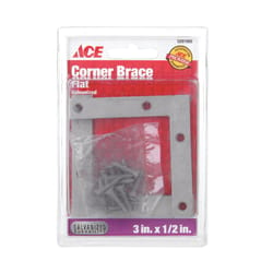 Ace 3 in. H X 3.75 in. W X 3 in. D Steel Flat Corner Brace