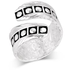 Montana Silversmiths Women's American Made Spirit Wrap Black/Silver Ring