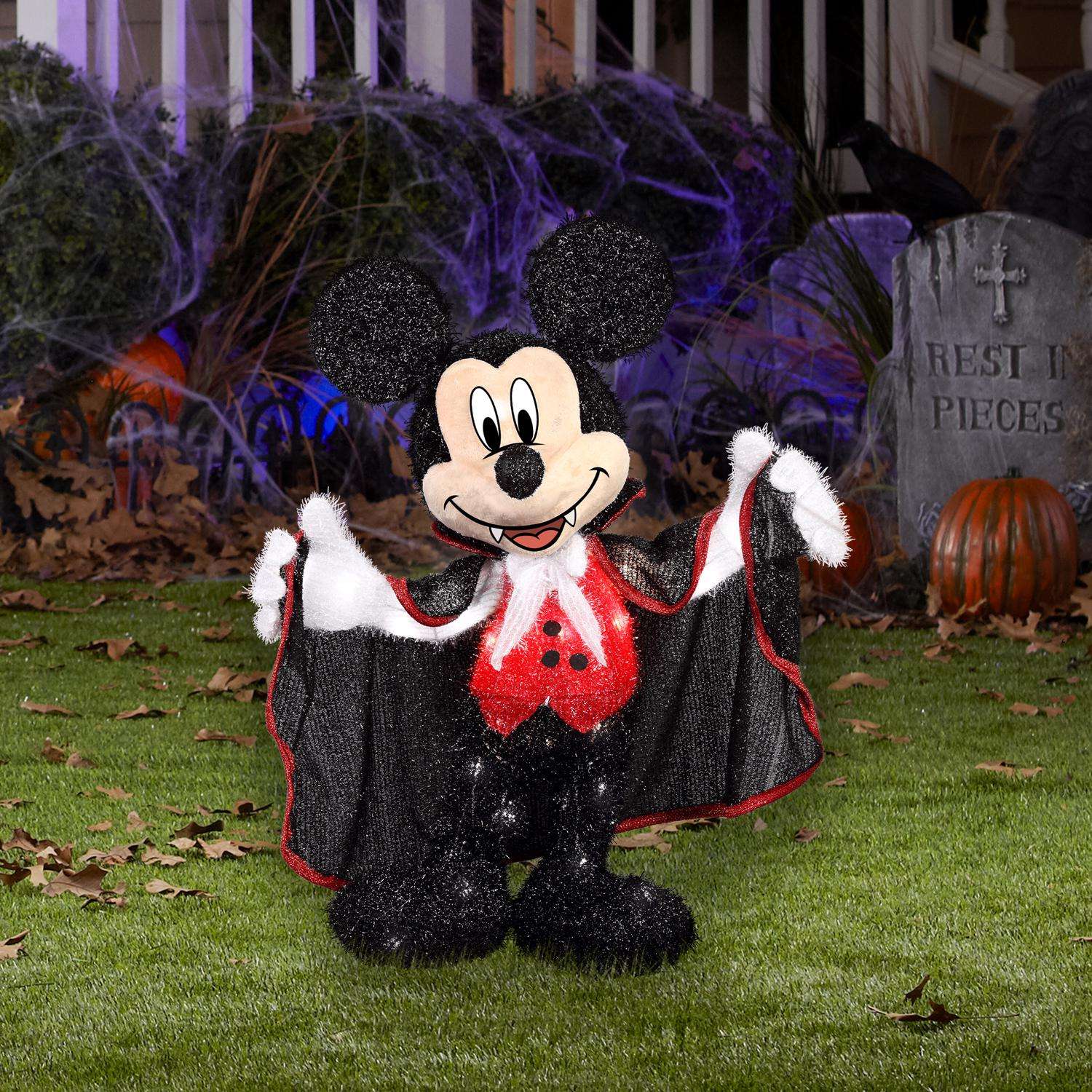 登場! LED inch 28 ct 30 Disney Sculpture Decor Yard Vampire Mickey ハロウィン