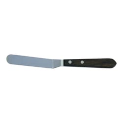 R&M International Corp Brown/Silver Stainless Steel/Wood Offset Icing Spatula