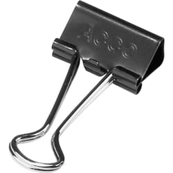 Officemate OIC Small Black/Silver Binder Clips 12 pk