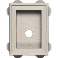 Builders Edge 6 in. H X 1 in. L Prefinished Almond Vinyl Mounting Block