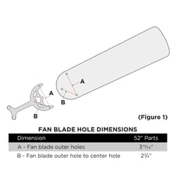 Westinghouse Matte Plastic Ceiling Fan Blades