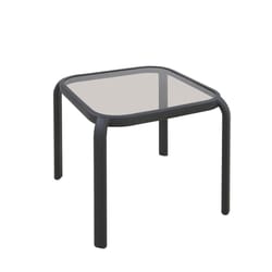 Living Accents Roscoe Black Square Glass Slat Top Side Table