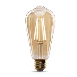 Feit LED Filament ST19 E26 (Medium) LED Bulb Amber Soft White 60 Watt Equivalence 1 pk